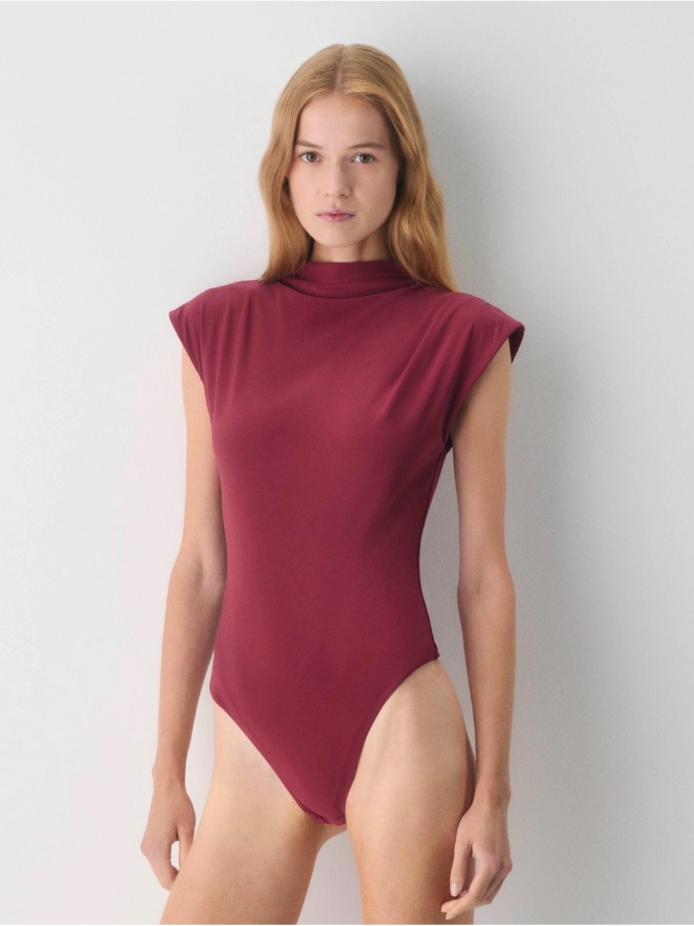 Babaton Palladium Bodysuit Burgundy Cordovan XS